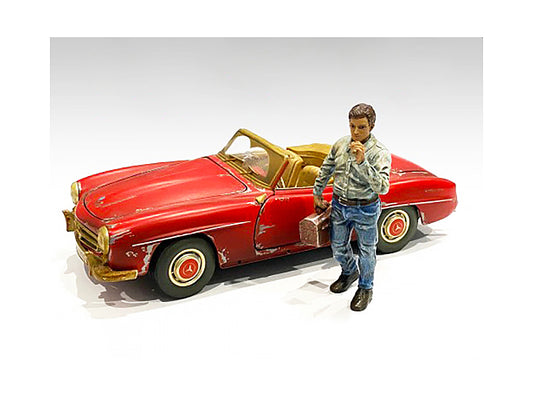 Auto Mechanic Chain Smoker Larry Figurine for 1/24 Scale Models by American Diorama