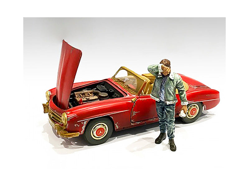 Auto Mechanic Sweating Joe Figurine for 1/24 Scale Models by American Diorama