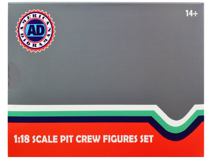 Formula One F1 Pit Crew 7 Figure Set Team Black Release III for 1/18 Scale Models by American Diorama