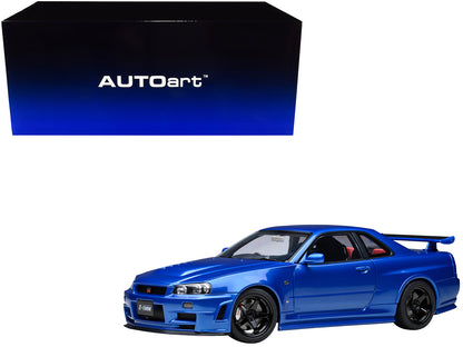 Nissan Skyline GT-R R34 Nismo Z-TUNE RHD (Right Hand Drive) Bayside Blue 1/18 Model Car by Autoart