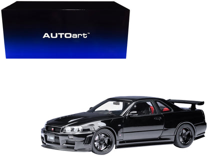 Nissan Nismo R34 GT-R Z-TUNE RHD (Right Hand Drive) Black Pearl 1/18 Model Car by Autoart