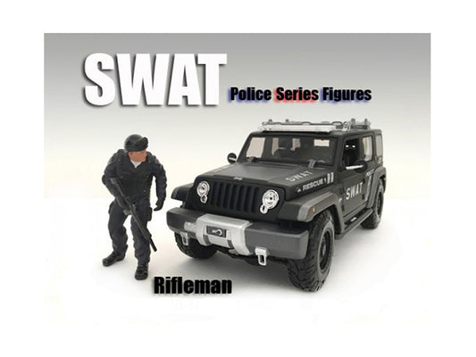 SWAT Team Rifleman Figure For 1:24 Scale Models by American Diorama