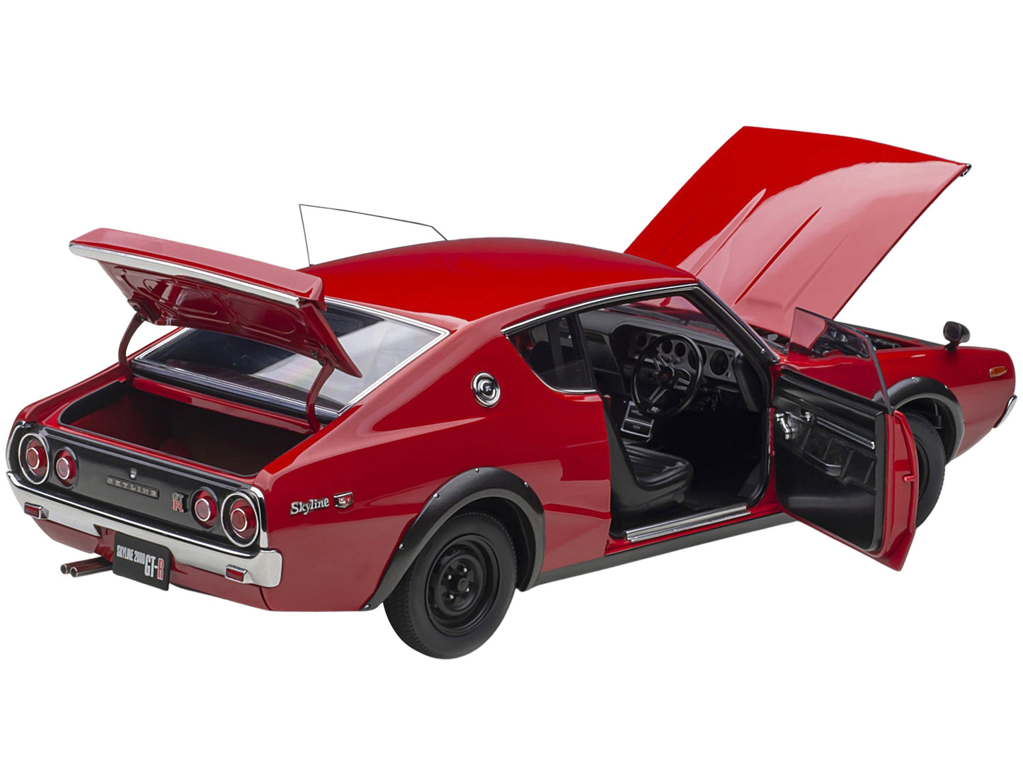 Nissan Skyline 2000GT-R (KPGC110) RHD (Right Hand Drive) Red 1/18 Model Car by Autoart