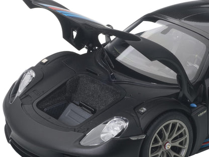 Porsche 918 Spyder Weissach Package Black/ Martini Livery #15 1/18 Model Car  by Autoart