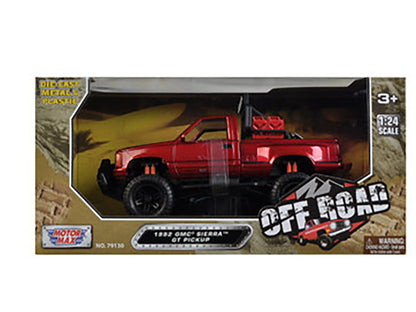 1992 GMC Sierra GT Pickup Truck Off Road Red 1/24 Diecast Model by Motormax