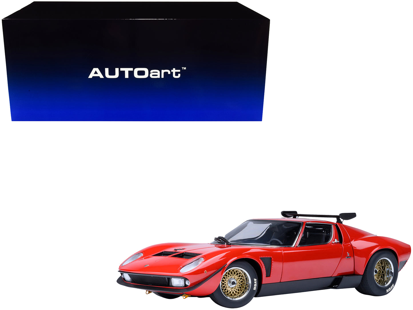 Lamborghini Miura SVR Jota Red 1/18 Model Car by Autoart