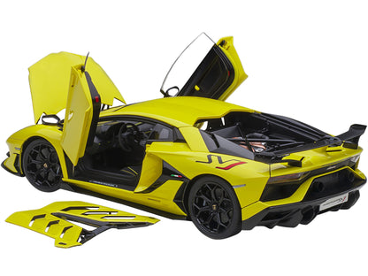 Lamborghini Aventador SVJ Giallo Tenerife / Pearl Yellow 1/18 Model Car by Autoart