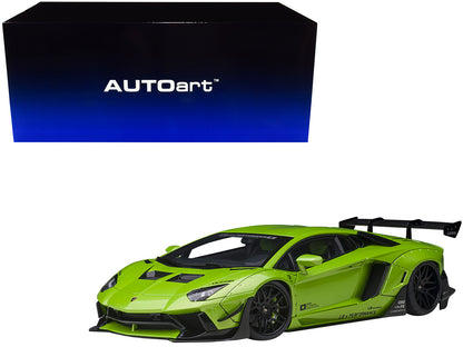 Lamborghini Aventador Liberty Walk LB-Works Pearl Green Metallic Limited Edition 1/18 Model Car by Autoart