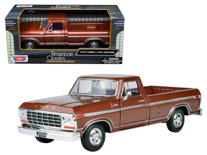 1979 Ford F-150 Pickup Truck Brown 1/24 Diecast Model Car by Motormax