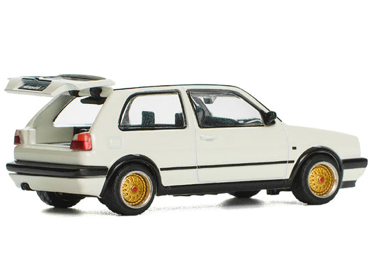 Volkswagen Golf GTI MK2 White 1/64 Diecast Model Car by Pop Race