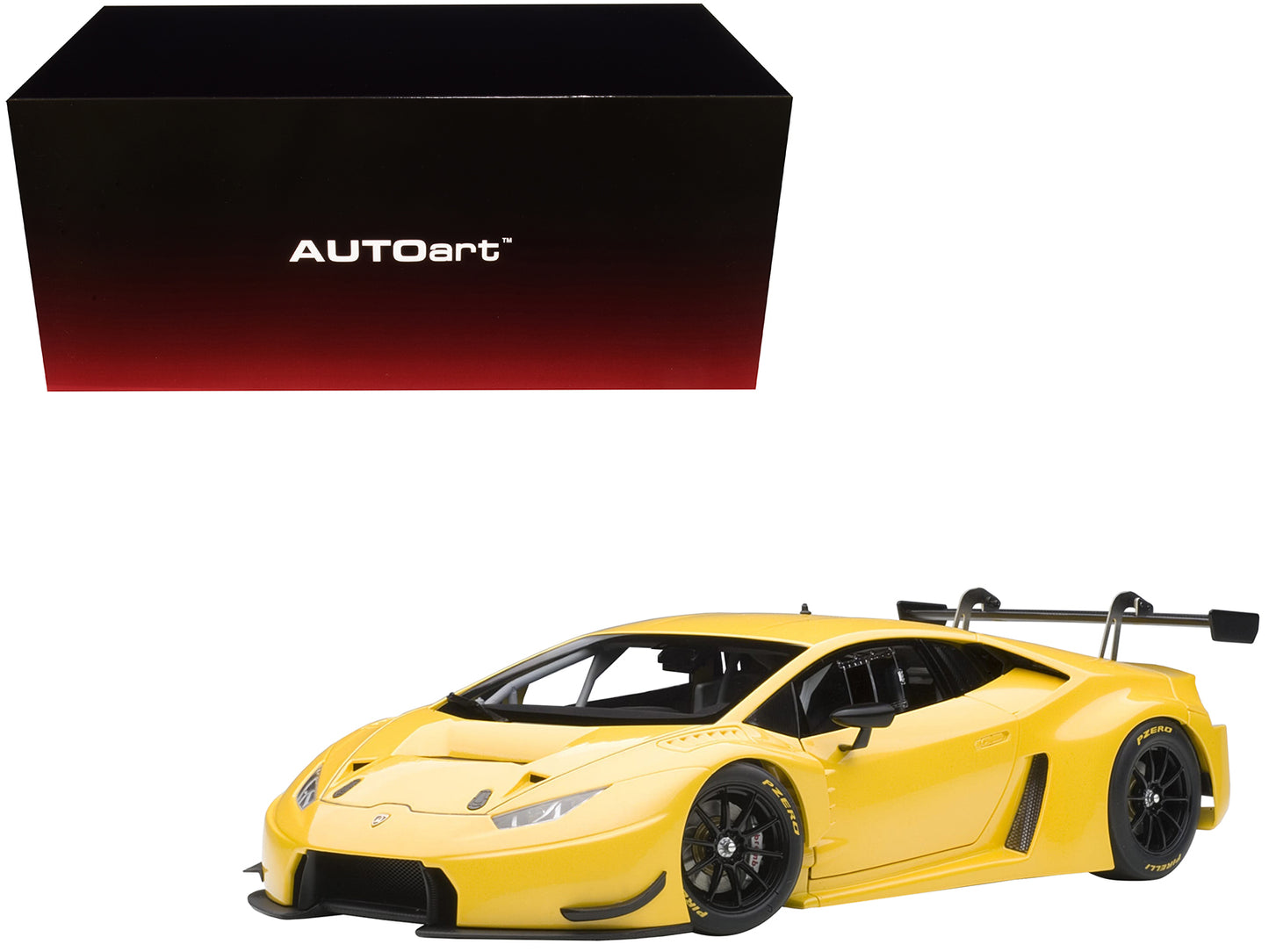 Lamborghini Huracan GT3 Yellow with Pearl Effect / Giallo Into 1/18 Model Car by Autoart