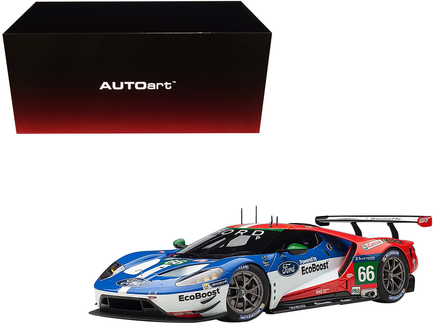 Ford GT #66 B. Johnson - S. Mucke - O. Pla Le Mans (2016) 1/18 Model Car by Autoart