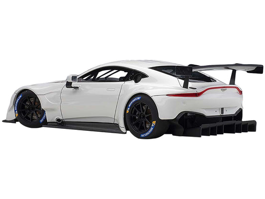 2018 Aston Martin Vantage GTE Le Mans PRO White with Carbon Accents 1/18 Model Car by Autoart