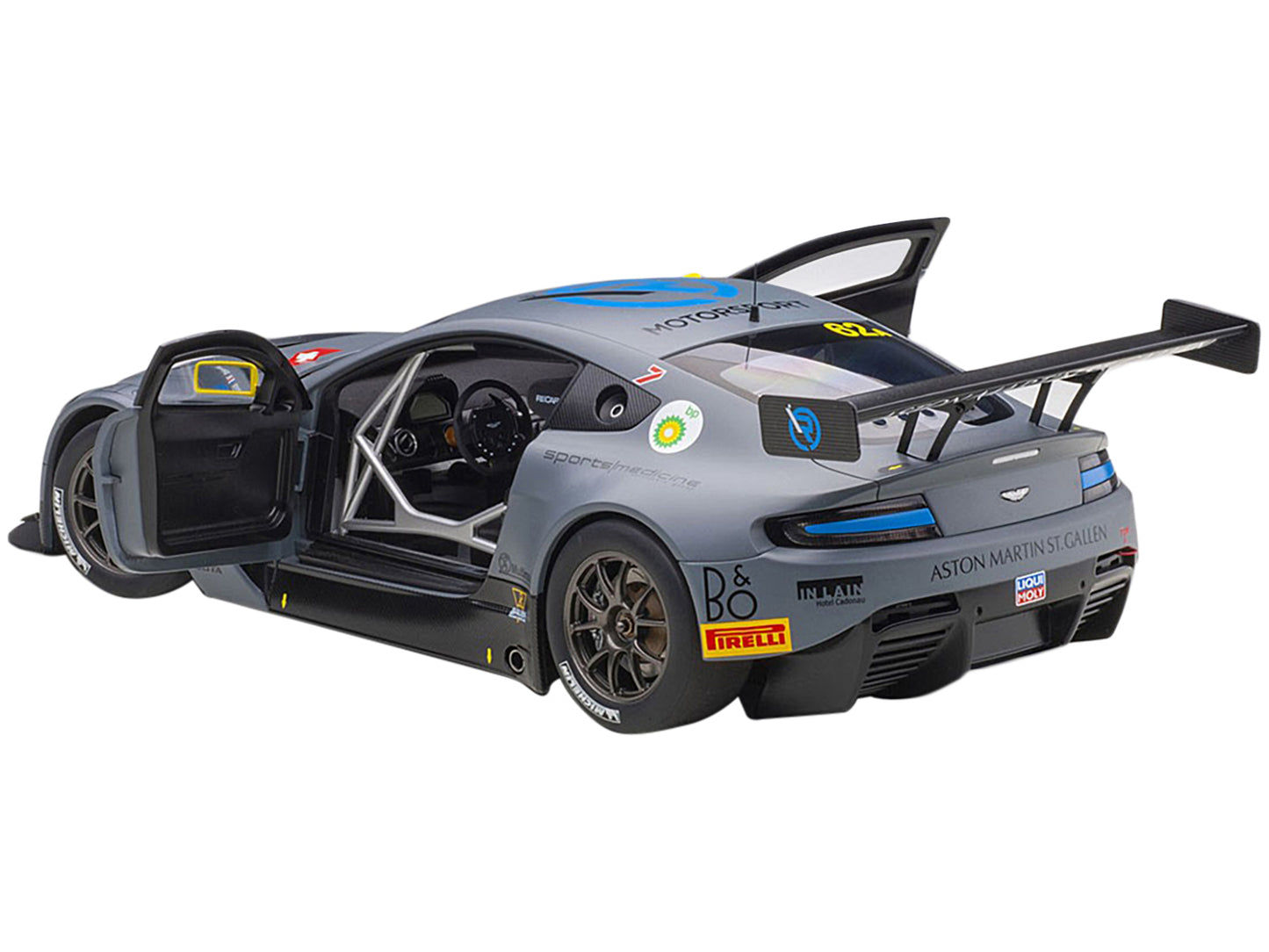 Aston Martin Vantage V12 GT3 #62A J. Dennis - M. Vaxiviere - M. Kirchhoefer Team R-Motorsport Bathurst 12H (2019) 1/18 Model Car by Autoart