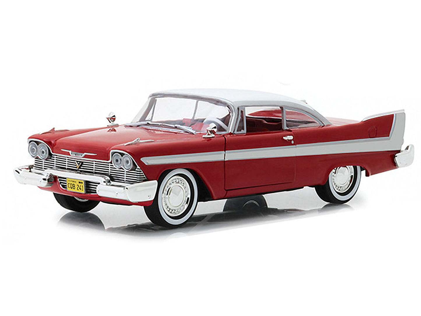 1958 Plymouth Fury Red with White Top "Christine" (1983) Movie 1/24 Diecast Model Car by Greenlight