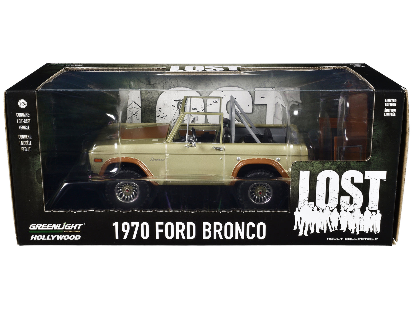 1970 Ford Bronco Gold Metallic with Brown Hood and Top  "Lost" (2004-2010) TV Series "Hollywood" Series 20 1/24 Diecast Model Car by Greenlight