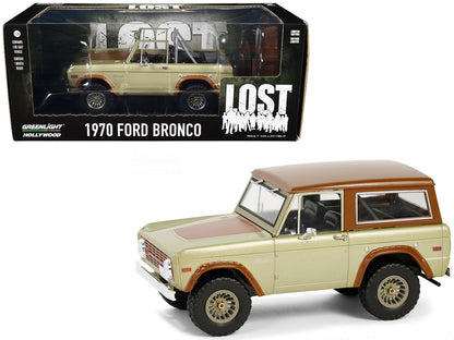 1970 Ford Bronco Gold Metallic with Brown Hood and Top  "Lost" (2004-2010) TV Series "Hollywood" Series 20 1/24 Diecast Model Car by Greenlight