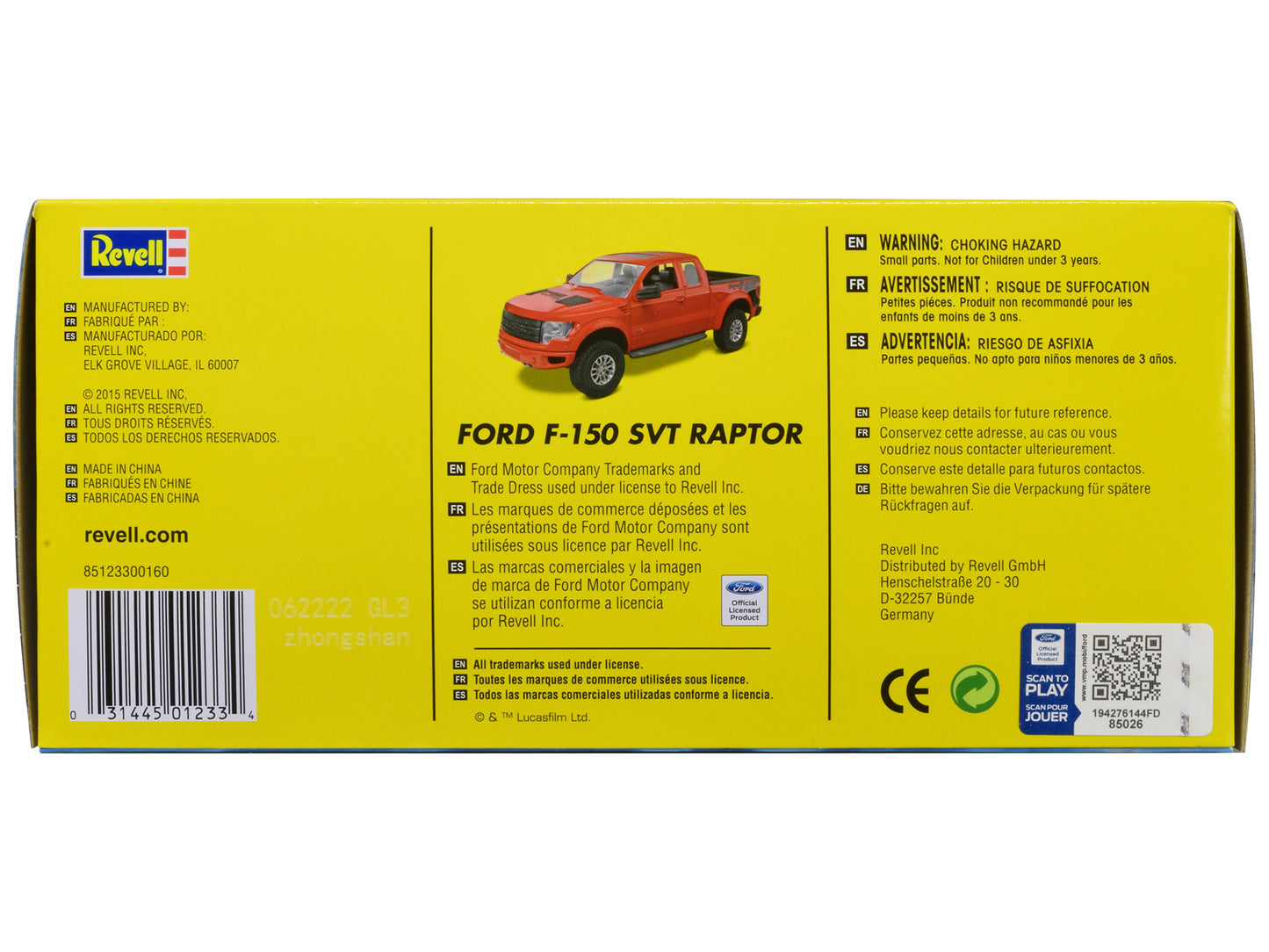 Level 2 Snap Tite Max Model Kit 2013 Ford F-150 SVT Raptor Pickup Truck 1/25 Scale Model by Revell