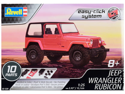 Level 2 Easy-Click Model Kit Jeep Wrangler Rubicon 1/25 Scale Model by Revell