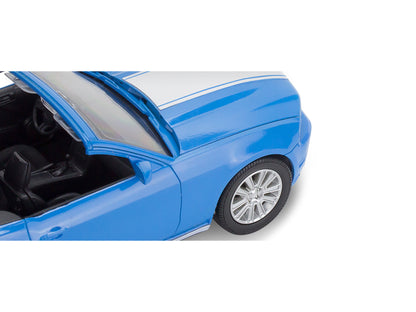 Level 2 Easy-Click 2010 Ford Mustang GT Convertible Blue 1/25 Scale Model by Revell