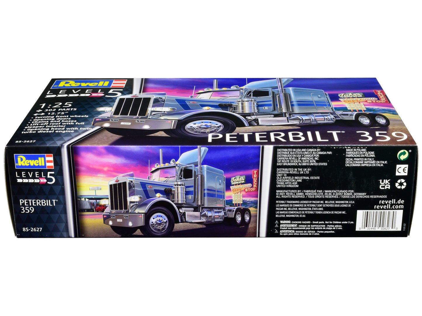 Level 5 Model Kit Peterbilt 359 Truck Tractor 1/25 Scale Model by Revell