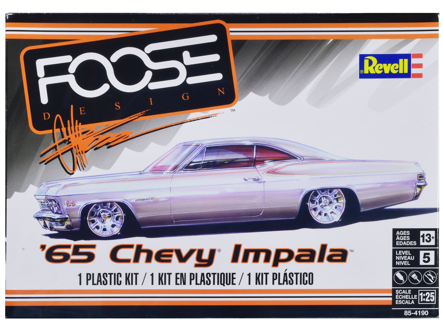 Level 5 Model Kit 1965 Chevrolet Impala "Foose Designed" 1/25 Scale Model by Revell