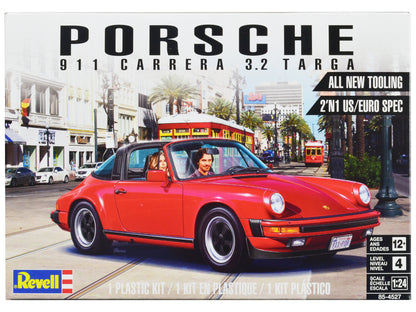 Level 4 Model Kit Porsche 911 Carrera 3.2 Targa 2-in-1 Kit 1/24 Scale Model by Revell