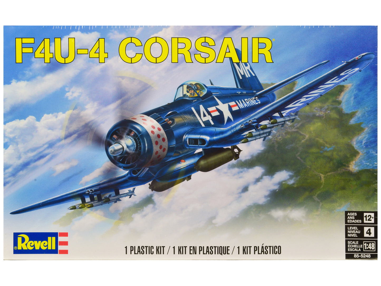 Level 4 Model Kit Vought F4U-4 Corsair Fighter Aircraft 1/48 Scale Model by Revell