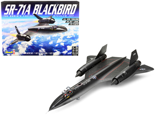 Level 5 Model Kit Lockheed SR-71A Blackbird Stealth Aircraft "The World's Fastest Stealth Jet" 1/48 Scale Model by Revell