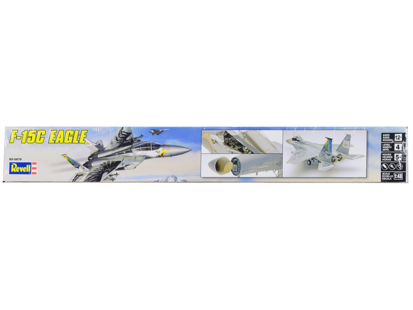 Level 4 Model Kit McDonnell Douglas F-15C Eagle Fighter Aircraft 1/48 Scale Model by Revell