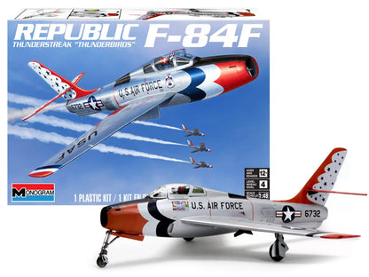 Level 4 Model Kit Republic F-84F Thunderstreak Aircraft "US Air Force Thunderbirds" "Monogram" Series 1/48 Scale Model by Revell