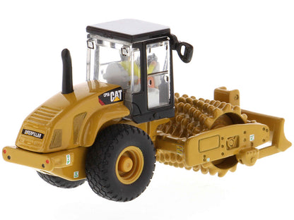 CAT Caterpillar CS56 Padfoot Drum Vibratory Soil Compactor with Operator "High Line" Series 1/87 (HO) Scale Diecast Model by Diecast Masters