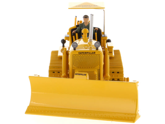 CAT Caterpillar D7C Track-Type Tractor Dozer Yellow with Operator "Vintage Series" 1/50 Diecast Model by Diecast Masters