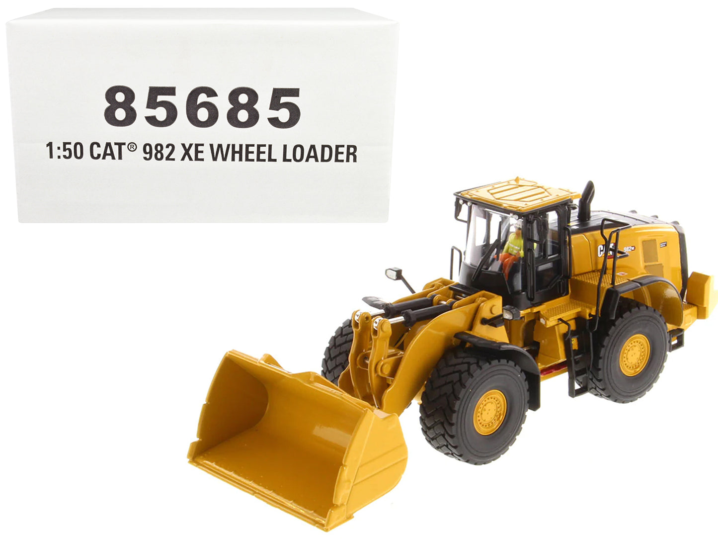 CAT Caterpillar 982 XE Wheel Loader Yellow with Operator "High Line Series" 1/50 Diecast Model by Diecast Masters