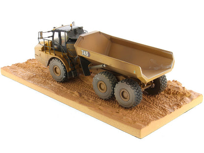 CAT Caterpillar 745 Articulated Truck with Operator (Dirty Version) "Weathered" Series 1/50 Diecast Model by Diecast Masters