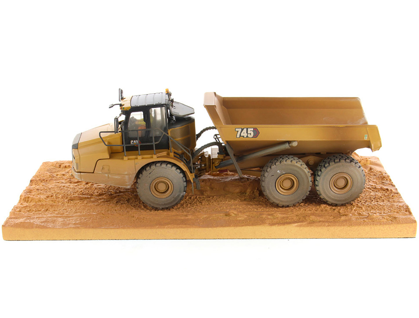 CAT Caterpillar 745 Articulated Truck with Operator (Dirty Version) "Weathered" Series 1/50 Diecast Model by Diecast Masters