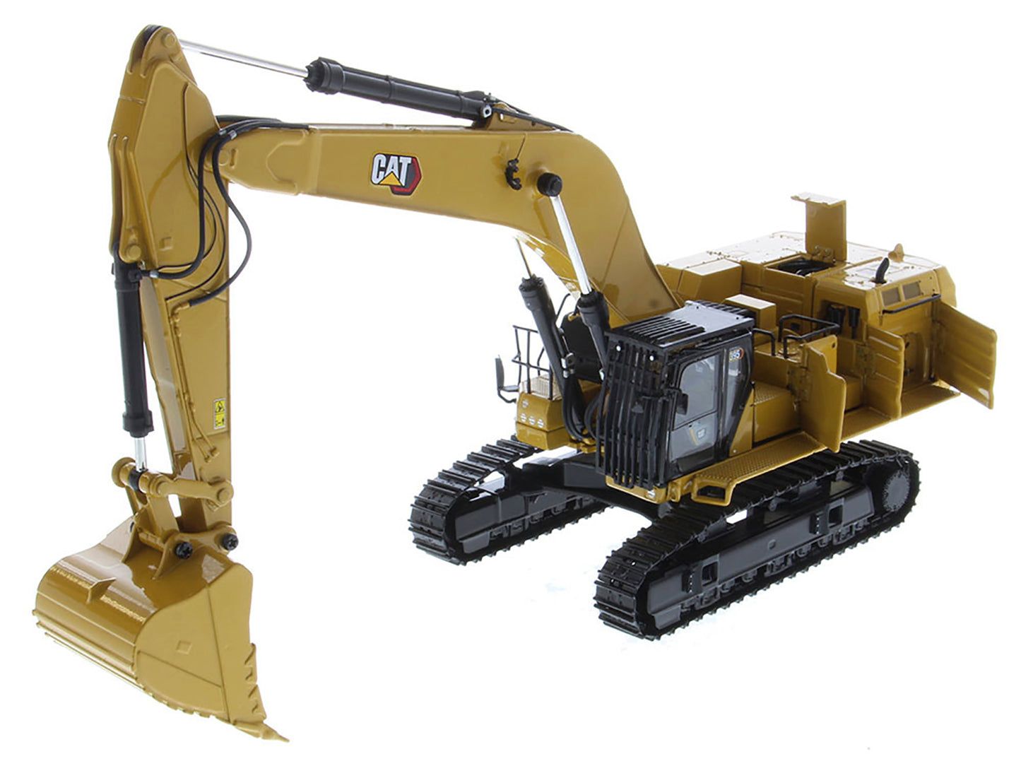 CAT Caterpillar 395 Next Generation Hydraulic Excavator (General Purpose Version) Yellow with Operator and Additional Tools "High Line" Series 1/50 Diecast Model by Diecast Masters