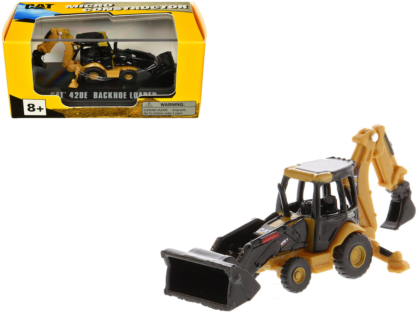 CAT Caterpillar 420E Backhoe Loader Yellow "Micro-Constructor" Series Diecast Model by Diecast Masters