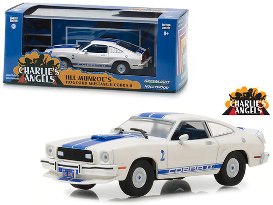 1976 Ford Mustang Cobra II White "Charlie's Angels" (1976-1981) TV Series 1/43 Diecast Model Car  by Greenlight