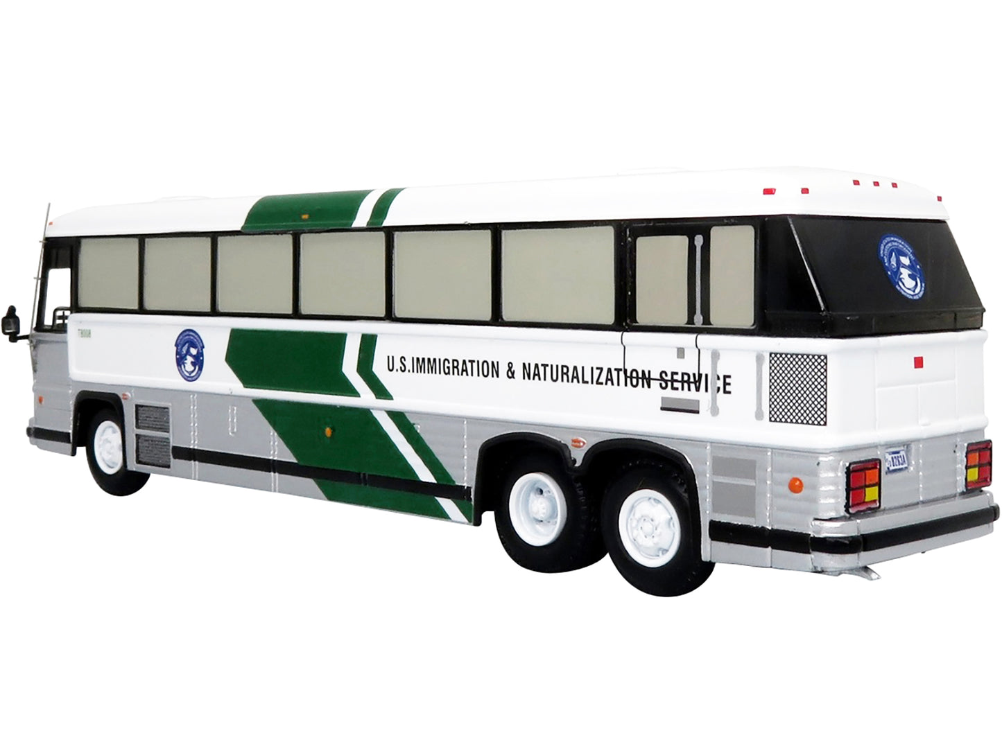 MCI MC-12 Coach Classic Bus "U.S. Immigration & Naturalization Service" "Vintage Bus & Motorcoach Collection" 1/87 Diecast Model by Iconic Replicas