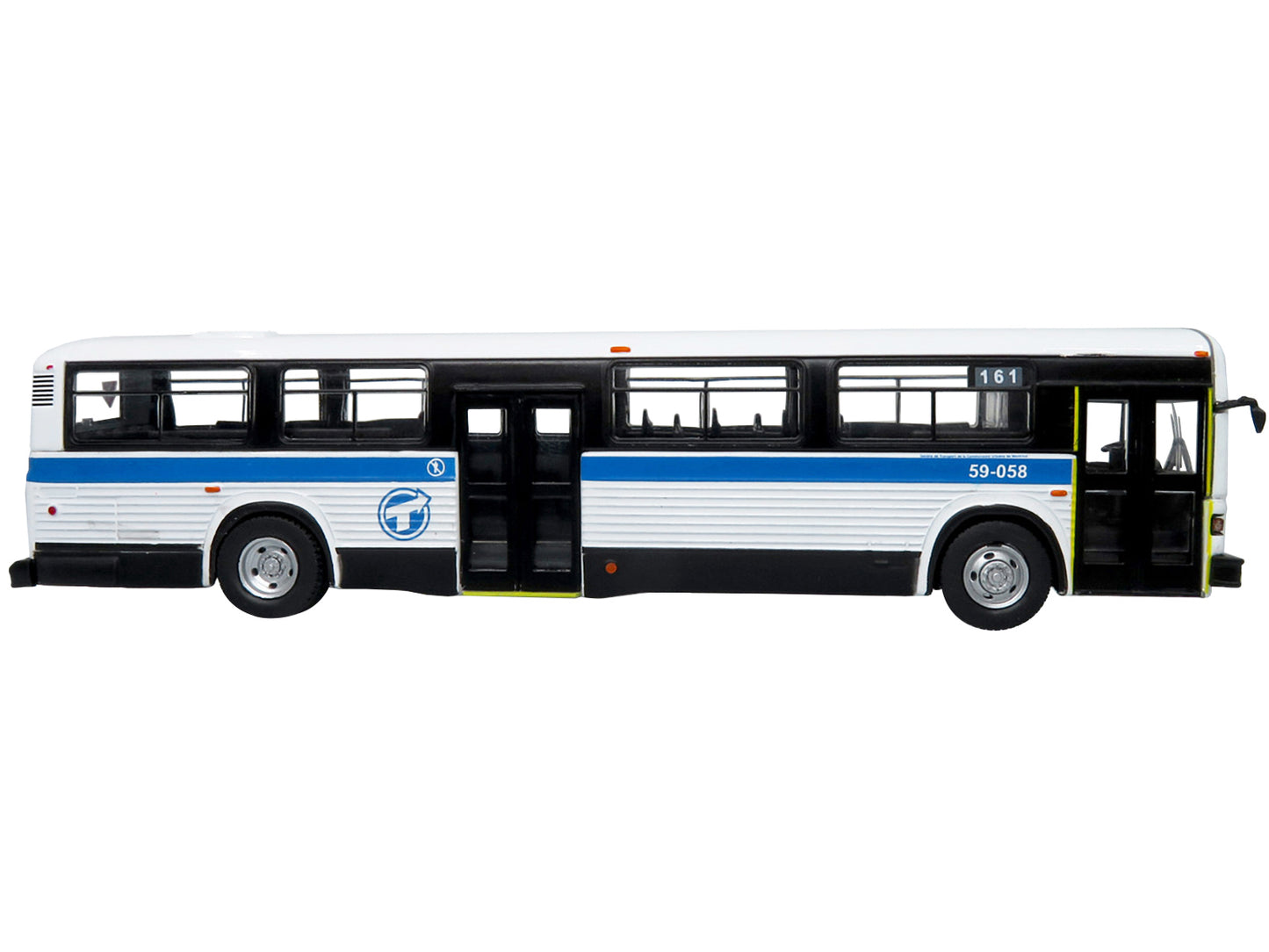 1989 MCI Classic Transit Bus STM Montreal "161 Van Horne" 1/87 Diecast Model by Iconic Replicas