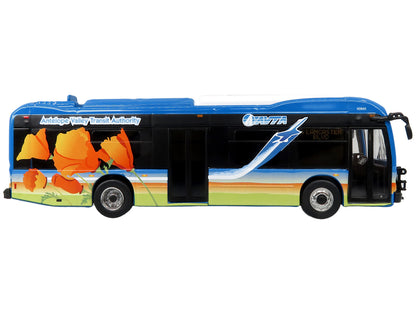 BYD K8M Electric Transit Bus Antelope Valley Transit Authority (AVTA) "4 Lancaster Blvd." Limited Edition 1/87 (HO) Diecast Model by Iconic Replicas