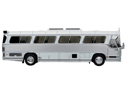 Dina 323-G2 Olimpico Coach Bus Blank White and Silver Limited Edition to 504 pieces Worldwide "The Bus and Motorcoach Collection" 1/87 (HO) Diecast Model by Iconic Replicas