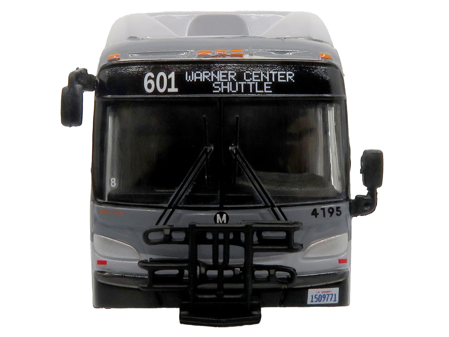 New Flyer Xcelsior XN40 Transit Bus "Los Angeles Metro - Warner Center Shuttle" Gray with Graphics "The Bus & Motorcoach Collection" Limited Edition 1/87 (HO) Diecast Model by Iconic Replicas