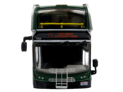 Alexander Dennis Enviro 500 Double Decker Bus "AC Transit / Transbay" Green and White "North American Bus & Motorcoach Collection" Limited Edition to 504 pieces Worldwide 1/87 (HO) Diecast Model by Iconic Replicas