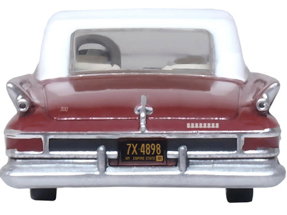 1961 Chrysler 300 Convertible (Closed Top) Cinnamon Brown Metallic with White Top 1/87 (HO) Scale Diecast Model Car by Oxford Diecast