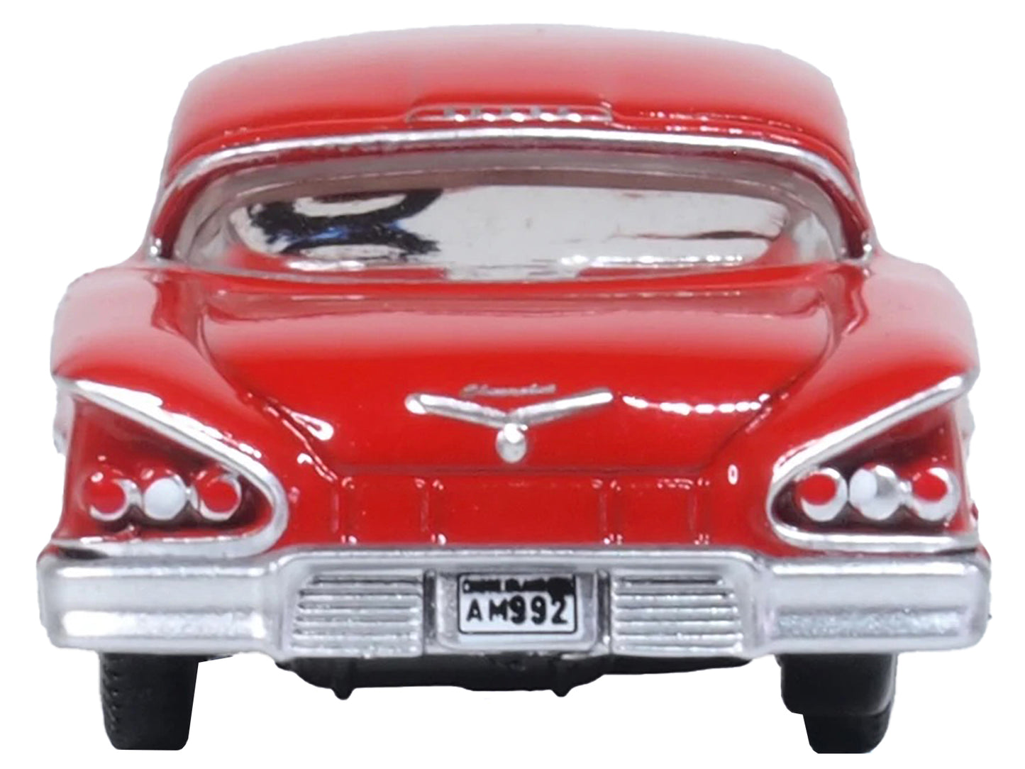 1958 Chevrolet Impala Sports Coupe Rio Red 1/87 (HO) Scale Diecast Model Car by Oxford Diecast