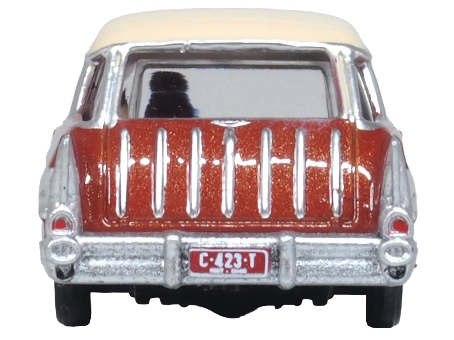 1957 Chevrolet Nomad Adobe Beige with Sierra Gold Top 1/87 (HO) Scale Diecast Model Car by Oxford Diecast