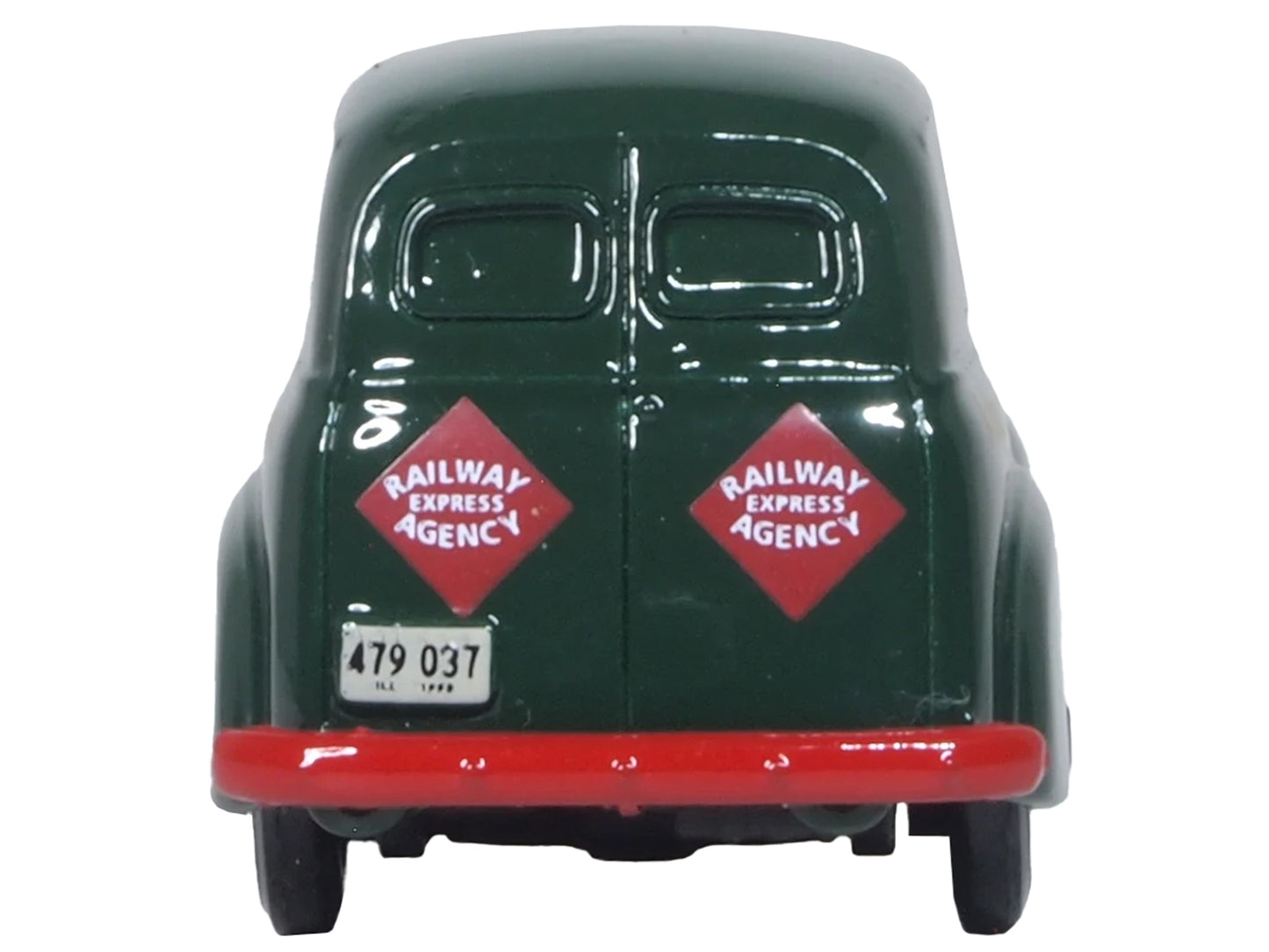 1950 Chevrolet Panel Van "Railway Express Agency" Dark Green 1/87 (HO) Scale Diecast Model Car by Oxford Diecast