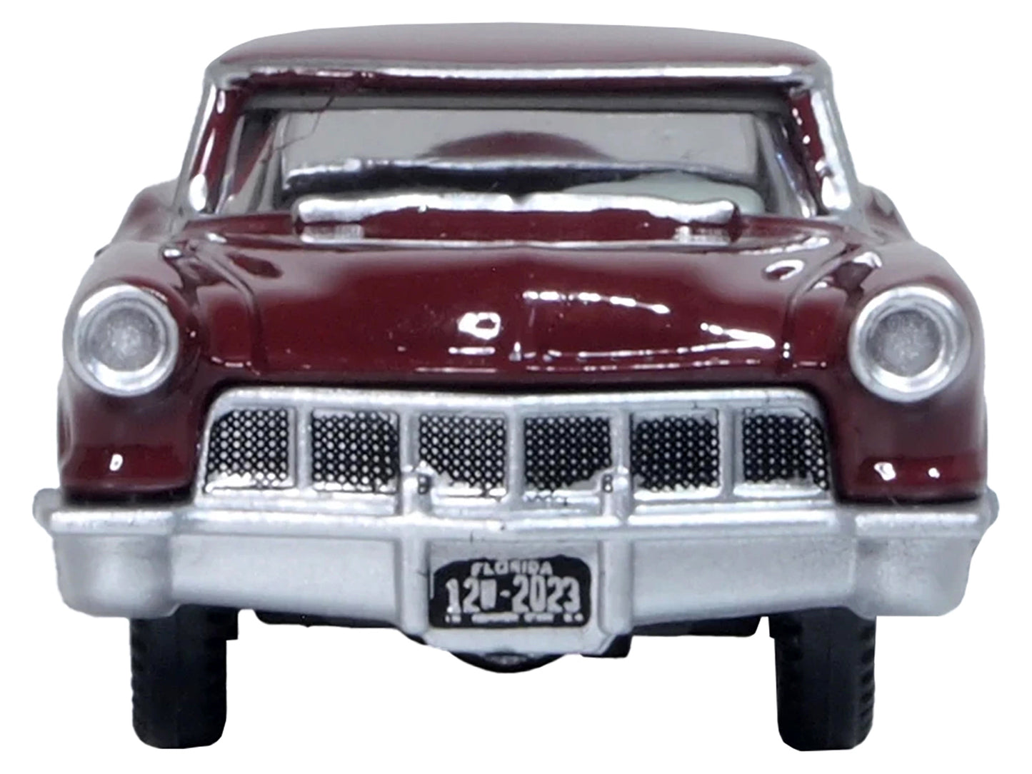 1956 Lincoln Continental Mark II Dark Red 1/87 (HO) Scale Diecast Model Car by Oxford Diecast